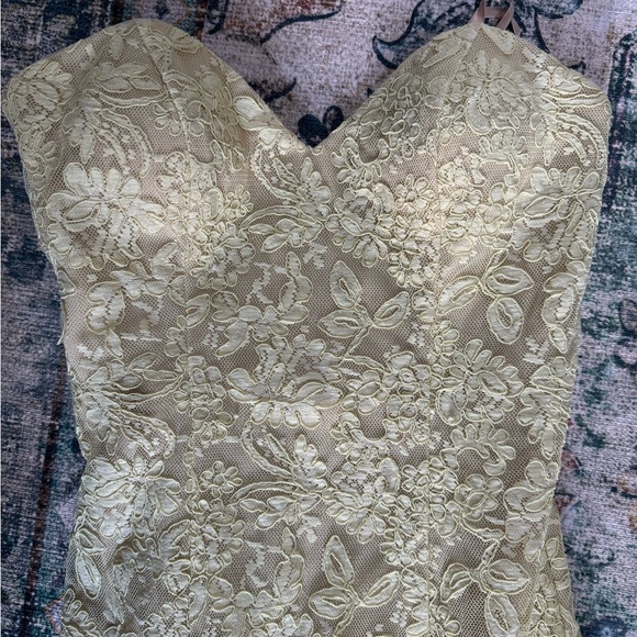 Beautiful Yellow / Nude formal Gown size 8 with a good stretch - Picture 4 of 8